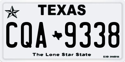 TX license plate CQA9338