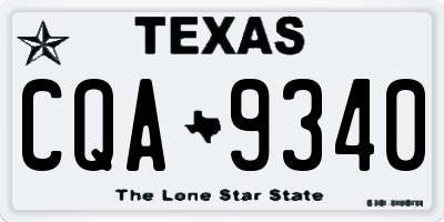 TX license plate CQA9340