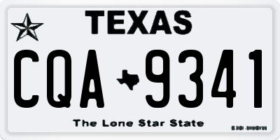 TX license plate CQA9341
