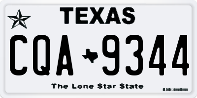 TX license plate CQA9344