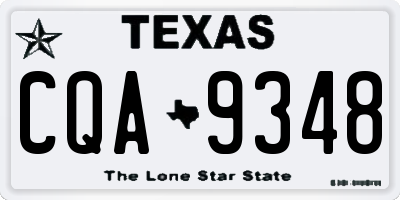 TX license plate CQA9348