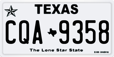 TX license plate CQA9358