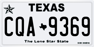 TX license plate CQA9369
