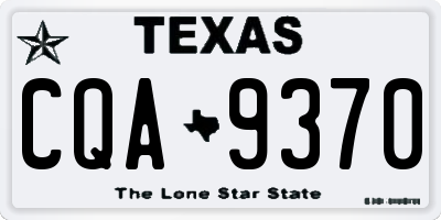TX license plate CQA9370