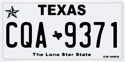 TX license plate CQA9371