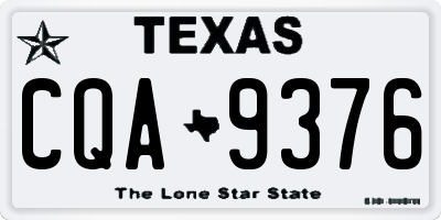 TX license plate CQA9376