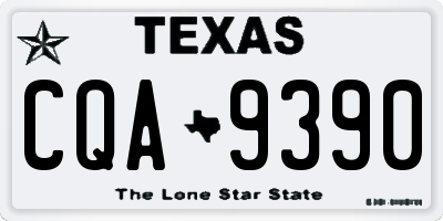 TX license plate CQA9390
