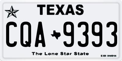 TX license plate CQA9393
