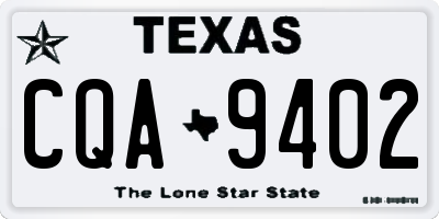 TX license plate CQA9402