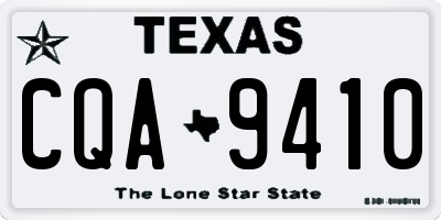 TX license plate CQA9410