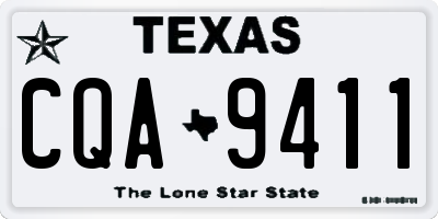 TX license plate CQA9411