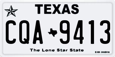 TX license plate CQA9413