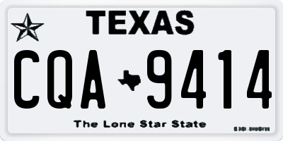 TX license plate CQA9414