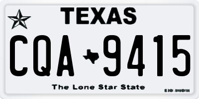 TX license plate CQA9415
