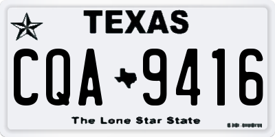 TX license plate CQA9416