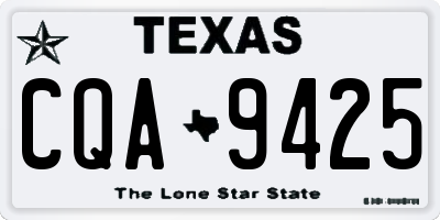 TX license plate CQA9425
