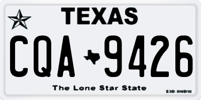 TX license plate CQA9426