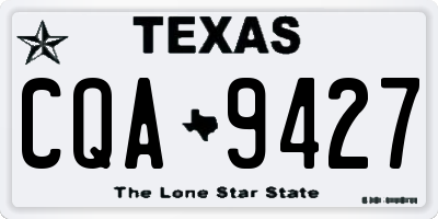 TX license plate CQA9427
