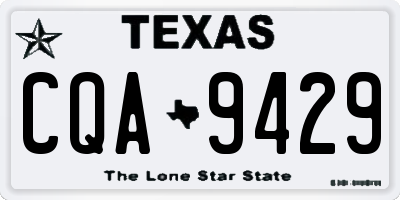 TX license plate CQA9429