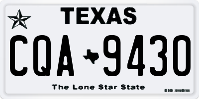 TX license plate CQA9430