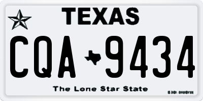 TX license plate CQA9434