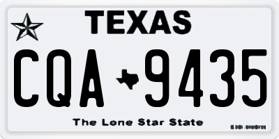 TX license plate CQA9435