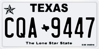 TX license plate CQA9447
