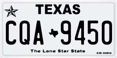 TX license plate CQA9450