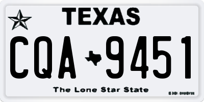 TX license plate CQA9451