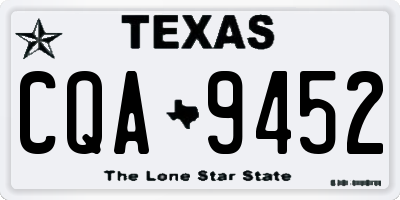 TX license plate CQA9452