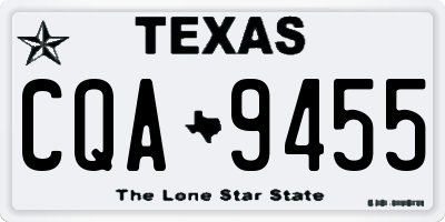 TX license plate CQA9455