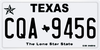 TX license plate CQA9456