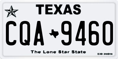 TX license plate CQA9460