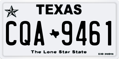 TX license plate CQA9461