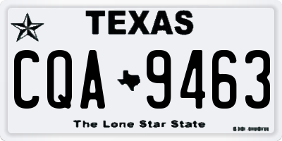 TX license plate CQA9463