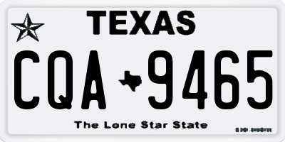 TX license plate CQA9465
