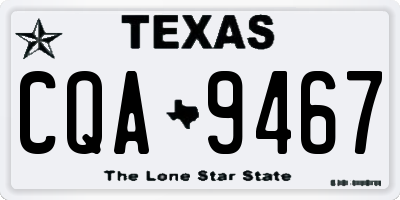 TX license plate CQA9467