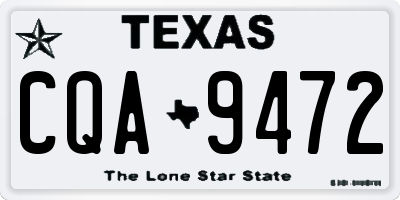 TX license plate CQA9472