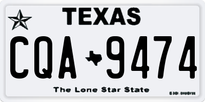 TX license plate CQA9474