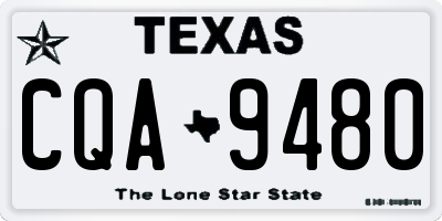 TX license plate CQA9480