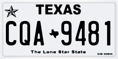 TX license plate CQA9481