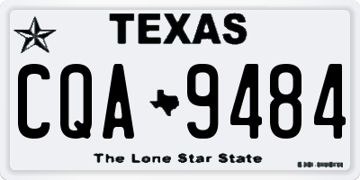 TX license plate CQA9484