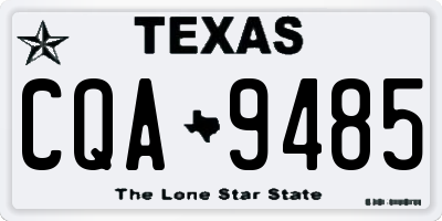 TX license plate CQA9485