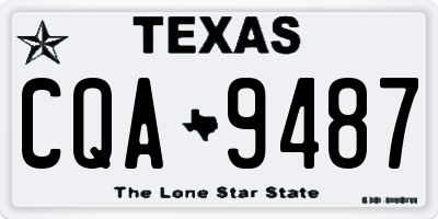 TX license plate CQA9487