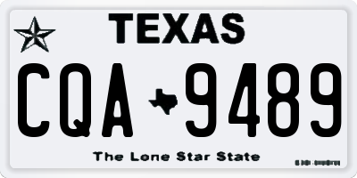 TX license plate CQA9489