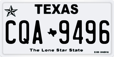 TX license plate CQA9496