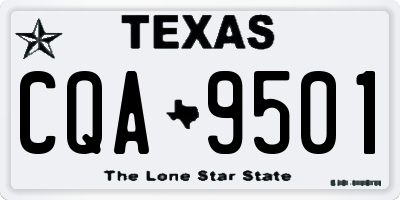TX license plate CQA9501