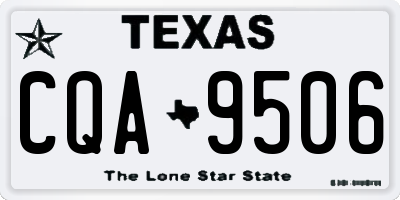 TX license plate CQA9506