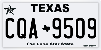 TX license plate CQA9509