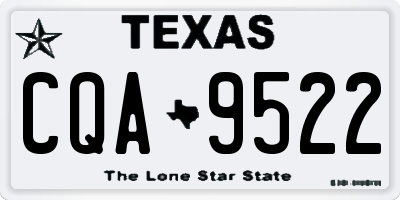 TX license plate CQA9522